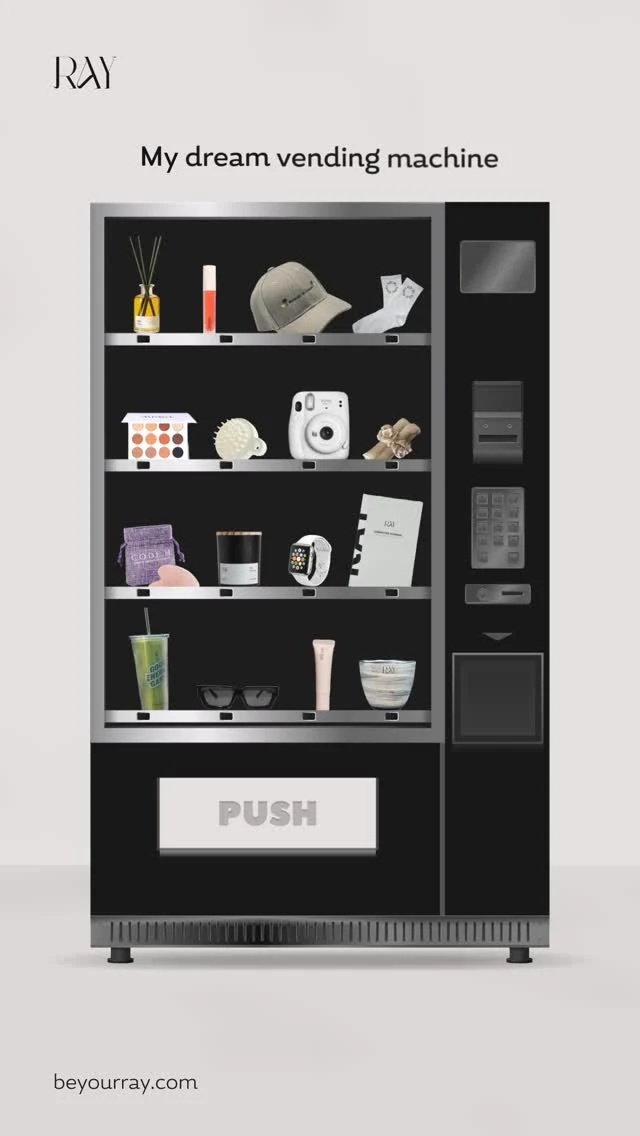 My dream vending machine… Full of calm, glow & self-care. 🤍

What’s the first thing you’d pick?

#beyourray