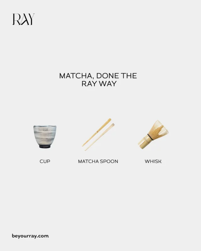 ⁨	اكتشف أدوات الماتشا مـن RAY
و خلِ طقسك اليومي صحي أكثر ✨ 
 
يمكنكم الطلب عبر الرابط في البايو 🔗
#beyourray
#matcha⁩