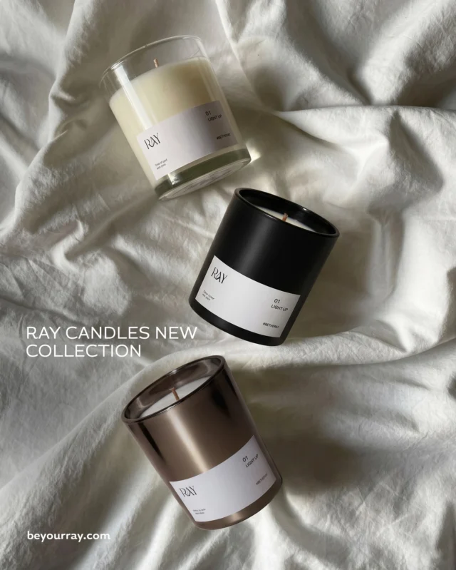 مجموعة شموع RAY الجديدة ✨
Find your mood, light your
candle 🤍

Get yours now, link in bio 🔗