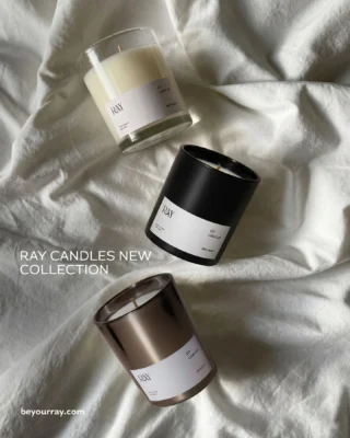 مجموعة شموع RAY الجديدة ✨
Find your mood, light your
candle 🤍

Get yours now, link in bio 🔗